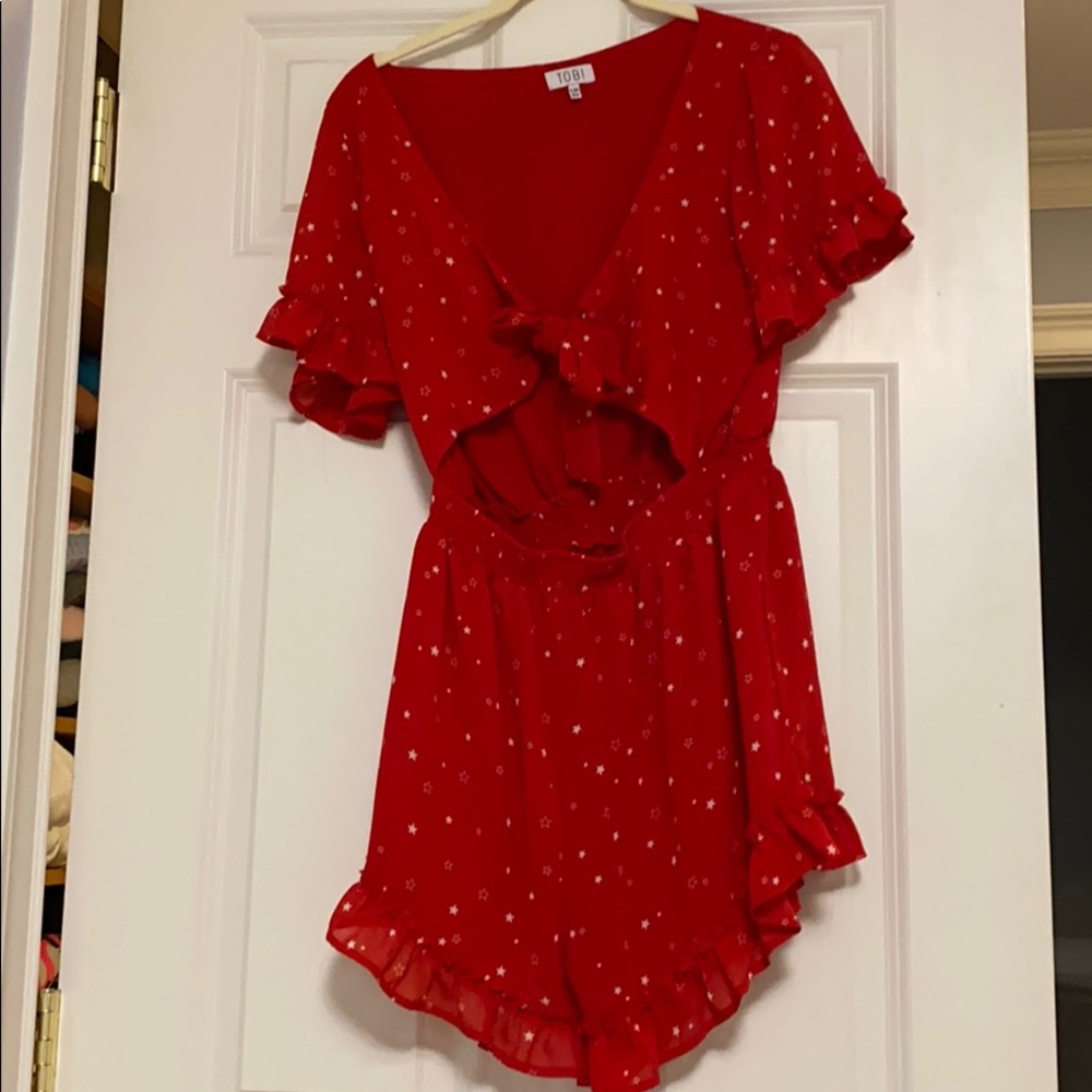 Star Romper With Cutout
